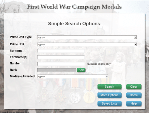 First World War Campaign Medals. 10.9 million medals • 4.6 million soldiers. Complete on one fully searchable DVD-ROM - Image 4