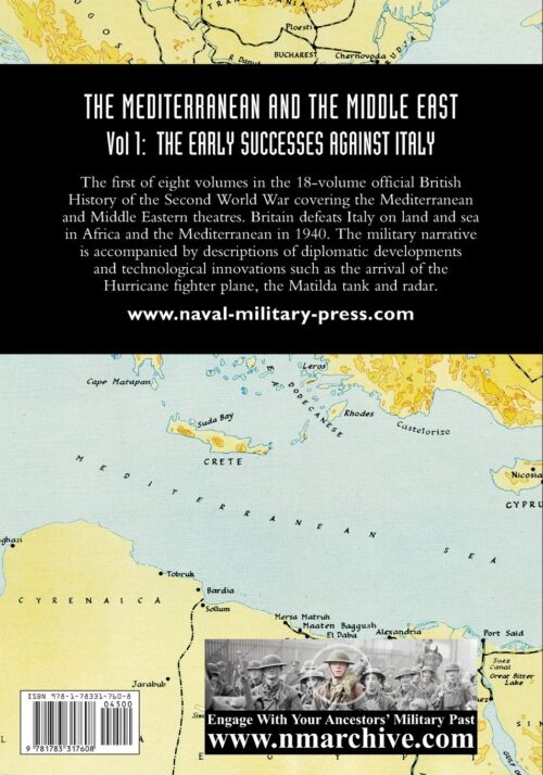 MEDITERRANEAN AND MIDDLE EAST VOLUME I: The Early Successes Against Italy (to May 1941). HISTORY OF THE SECOND WORLD WAR: UNITED KINGDOM MILITARY SERIES: OFFICIAL CAMPAIGN HISTORY - Image 17