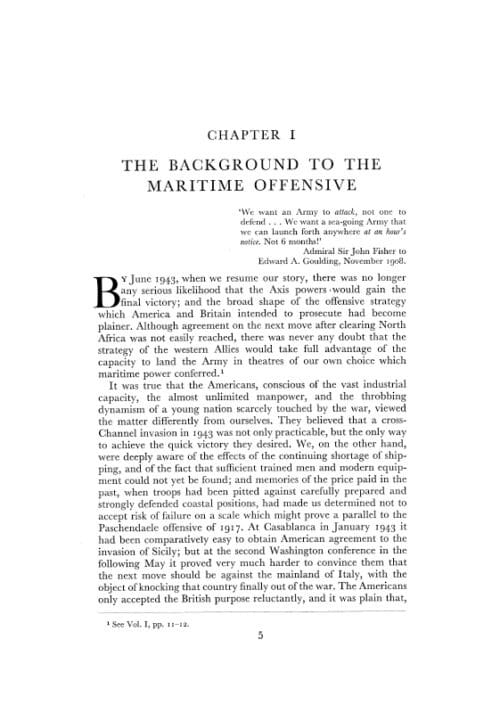 WAR AT SEA 1939-45: Volume III Part I The Offensive 1st June 1943-31 May 1944
OFFICIAL HISTORY OF THE SECOND WORLD WAR - Image 4