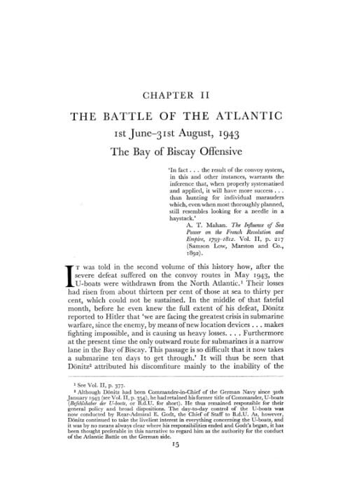 WAR AT SEA 1939-45: Volume III Part I The Offensive 1st June 1943-31 May 1944
OFFICIAL HISTORY OF THE SECOND WORLD WAR - Image 5