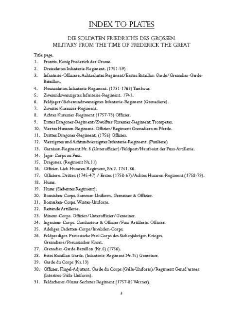 One Hundred and Fifteen Uniform Plates of the Famous Prussian Army
Under Frederick the Great, Frederick William IV and Prince Regent Wilhelm:
OMNIBUS EDITION - Image 2