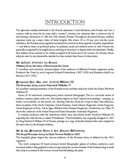 One Hundred and Fifteen Uniform Plates of the Famous Prussian Army
Under Frederick the Great, Frederick William IV and Prince Regent Wilhelm:
OMNIBUS EDITION - Image 3