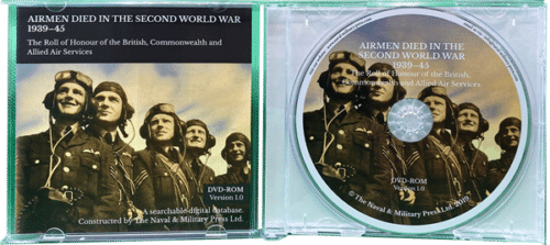 AIRMEN DIED IN THE SECOND WORLD WAR 1939-45 DVD-ROM
The Roll of Honour of the British, Commonwealth and Allied Air Services. - Image 13