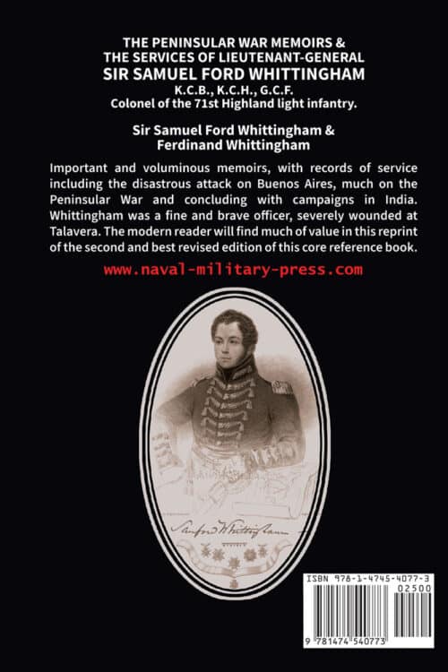 A MEMOIR OF THE SERVICES OF LIEUTENANT - GENERAL SIR SAMUEL FORD WHITTINGHAM K.C.B., K.C.H., G.C.F.
Colonel of the 71st Highland light infantry.
Derived chiefly from his own letters and from those of distinguished contemporaries - Image 5