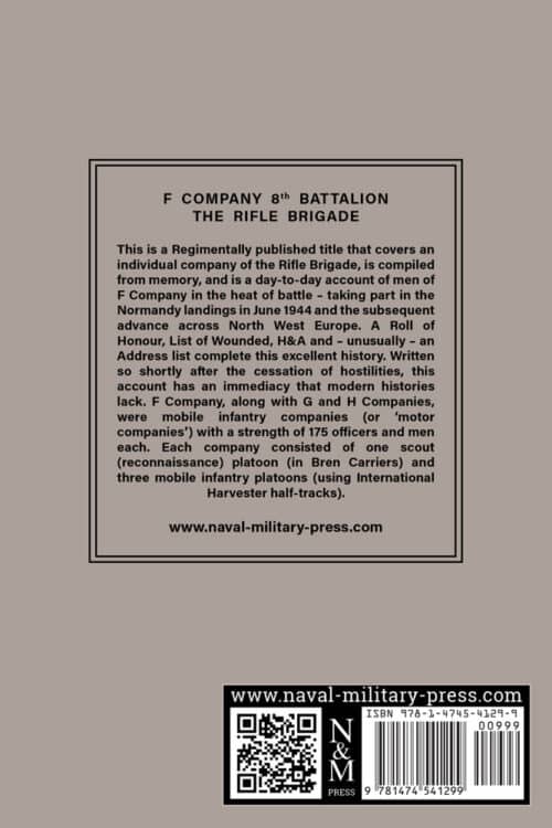 F COMPANY 8th BATTALIONTHE RIFLE BRIGADE - Image 8