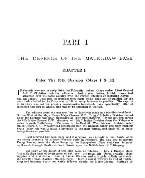 THE ARAKAN CAMPAIGN OF THE TWENTY-FIFTH INDIAN DIVISIONMarch 1944 - March 1945 - Image 3