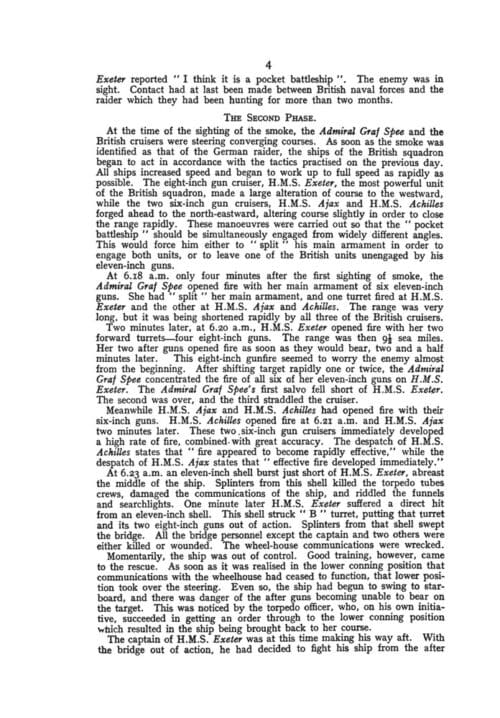 THE BATTLE OF THE RIVER PLATE
An account of events before, during and after the action up to the self-destruction of the Admiral Graf Spee - Image 3