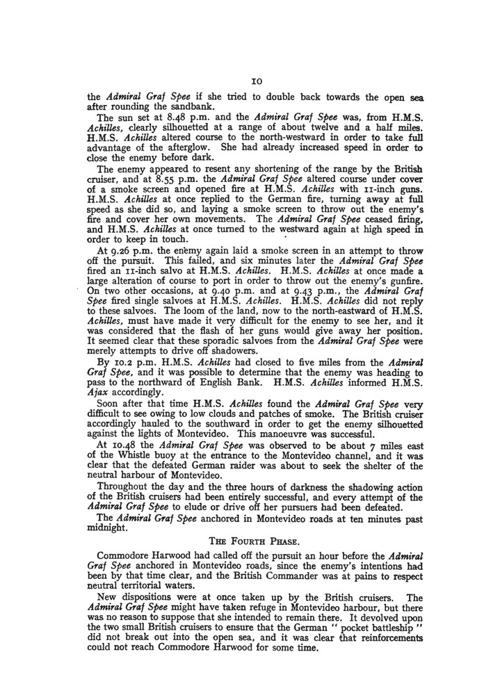 THE BATTLE OF THE RIVER PLATE
An account of events before, during and after the action up to the self-destruction of the Admiral Graf Spee - Image 5