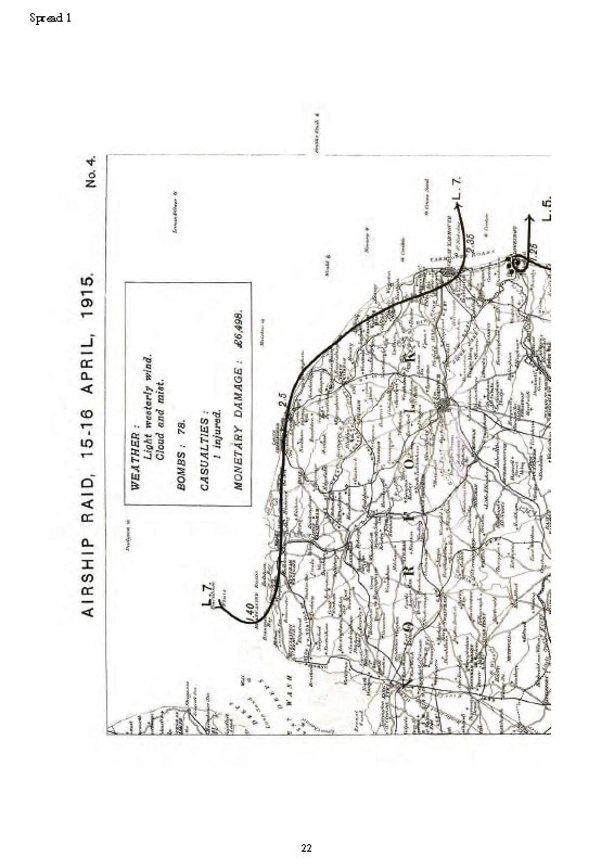 THE AIR RAIDS THAT SHOOK BRITAIN DURING THE GREAT WAR
Shown in a Chronological Series of Official Ordnance Survey Maps - Image 4