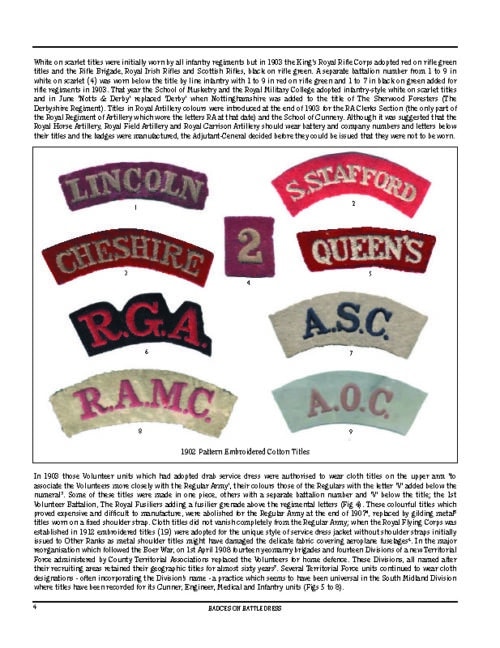 BADGES ON BATTLE DRESS
An Illustrated History of the Cloth Insignia Worn on Khaki and Jungle Green by Britain's Armed Forces 1939 to 1967 - Image 3