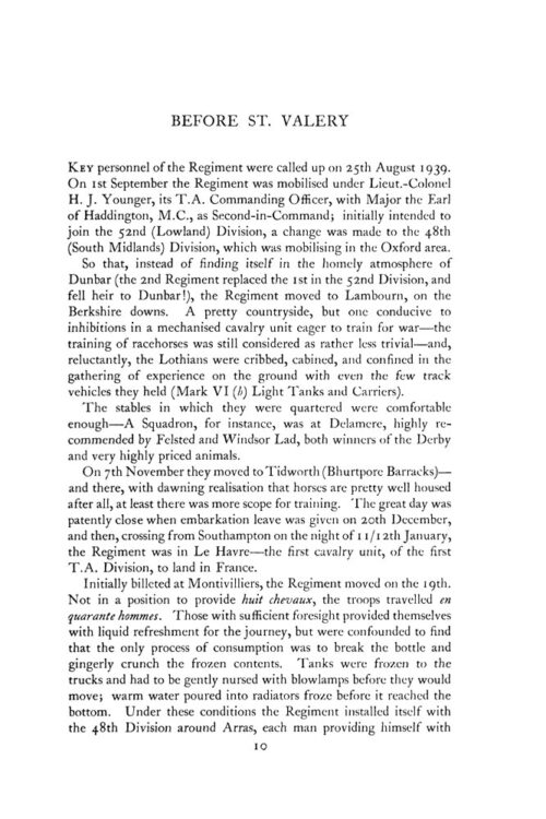 A SHORT ACCOUNT OF THE 1st LOTHIANS AND BORDER YEOMANRY IN THE CAMPAIGNS OF 1940 AND 1944-45 - Image 4