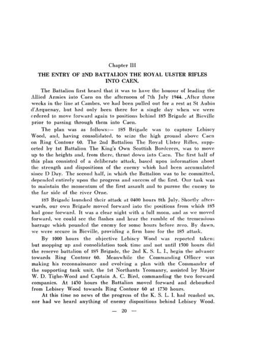 HISTORY OF THE 2nd Bn. THE ROYAL ULSTER RIFLES IN NORTH-WEST EUROPE 1944-45 - Image 16