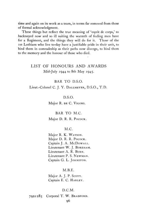 A SHORT ACCOUNT OF THE 1st LOTHIANS AND BORDER YEOMANRY IN THE CAMPAIGNS OF 1940 AND 1944-45 - Image 9